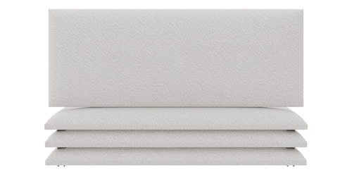Three white folded towels stacked on top of each other against a green background, resting on a VantPanels.com aluminum bracket.