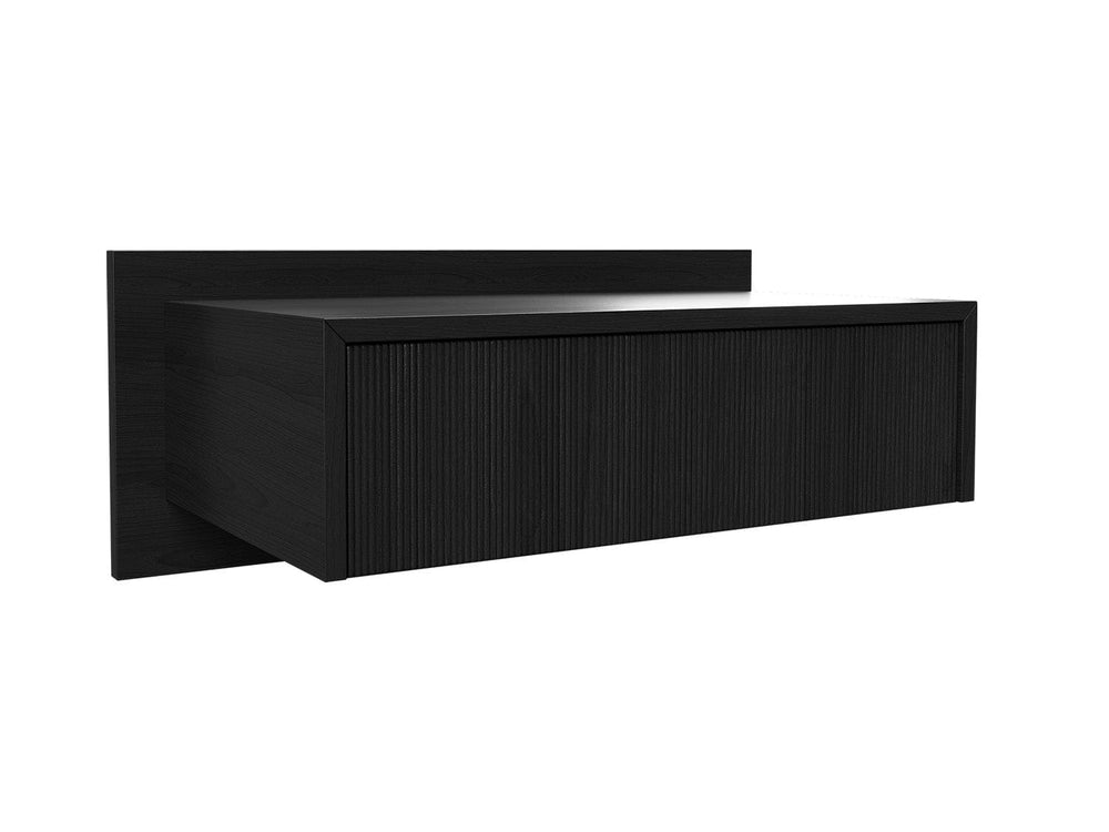 Black 39 Inch Floating Nightstand 