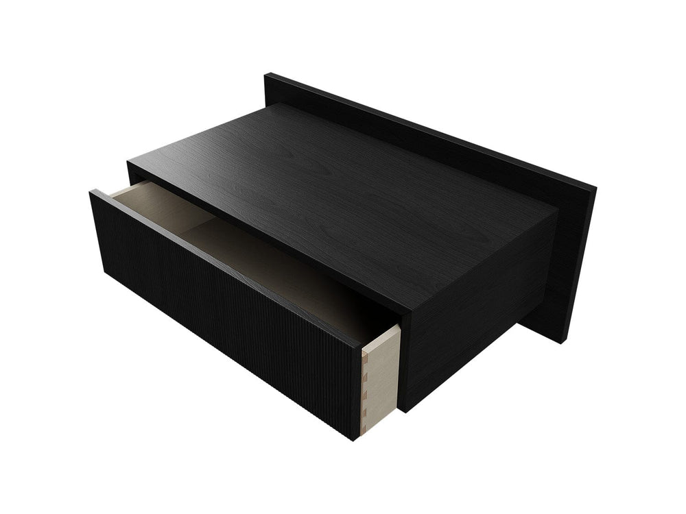 Black 39 Inch Floating Nightstand 