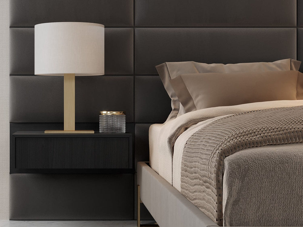 Black 39 Inch Floating Nightstand 