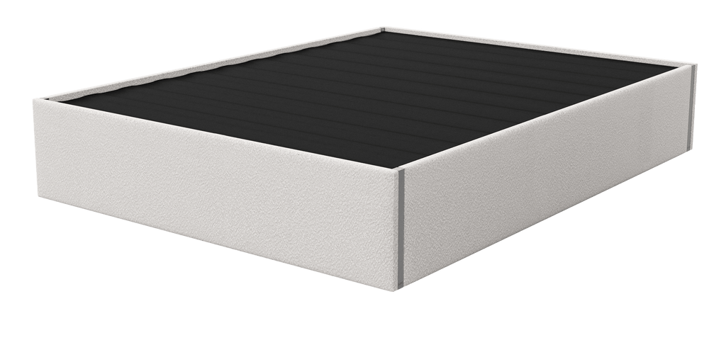 Boucle Ivory Vant Upholstered Platform Bed - Queen size 