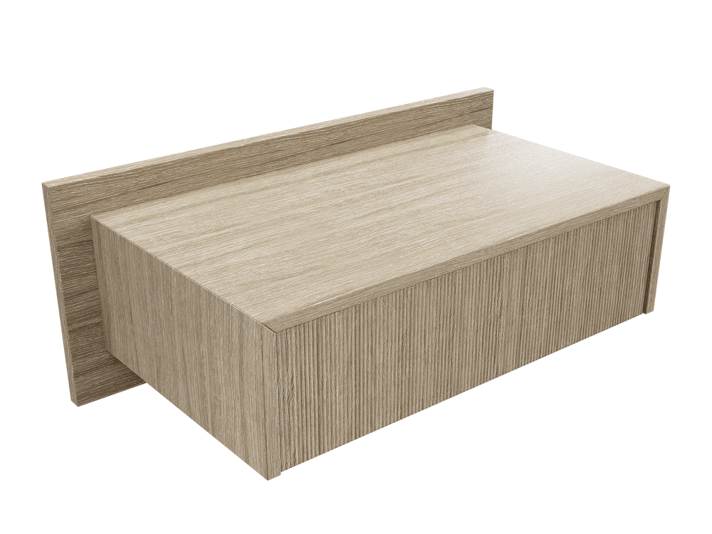 Cerused White 30 Inch Floating Nightstand 