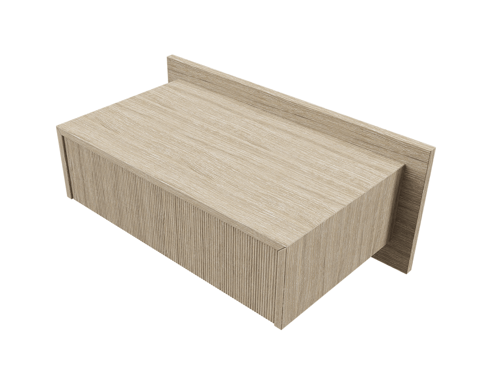 Cerused White 30 Inch Floating Nightstand 