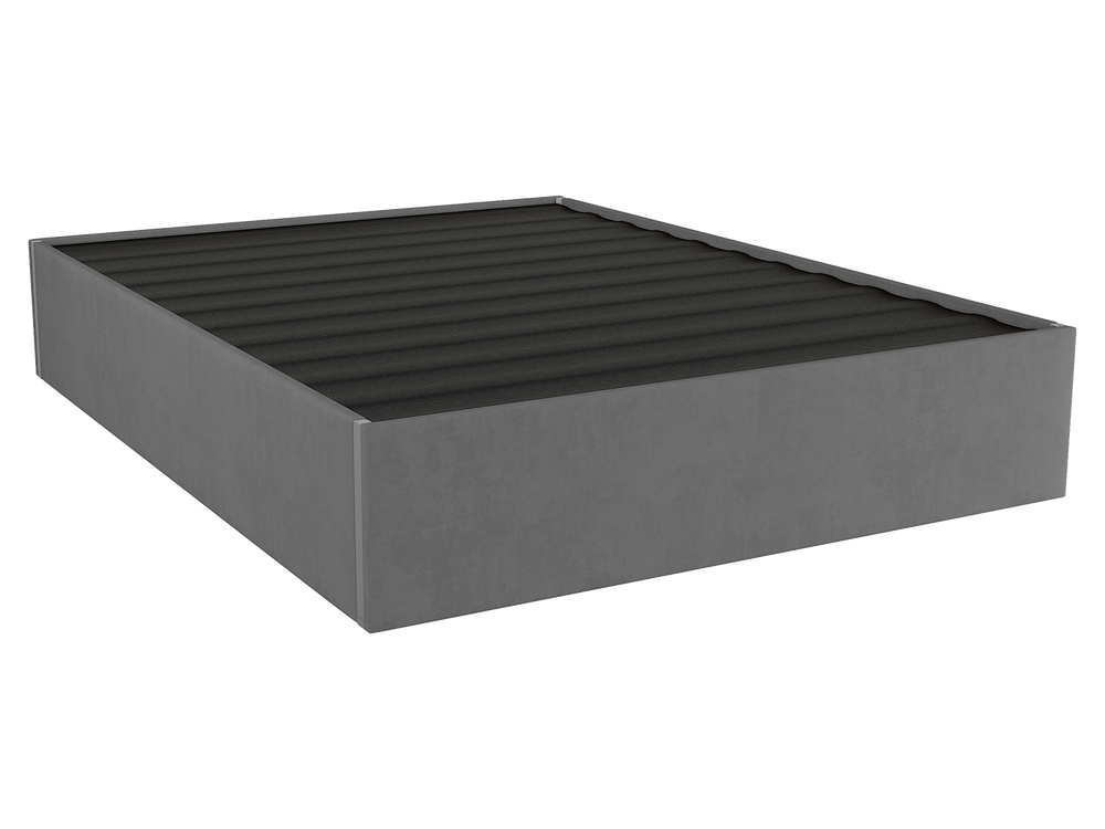 Micro Suede Charcoal Grey Vant Upholstered Platform Bed - Queen size 