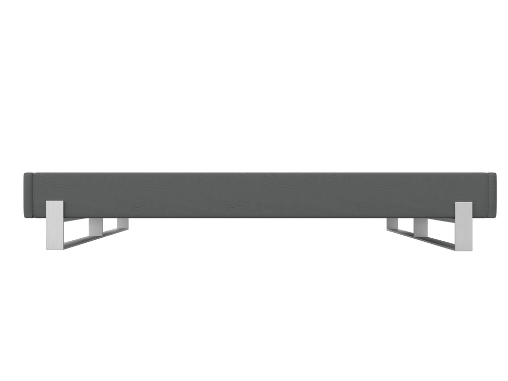 Vant Elevated Platform Bed Brushed Nickel - King Size 