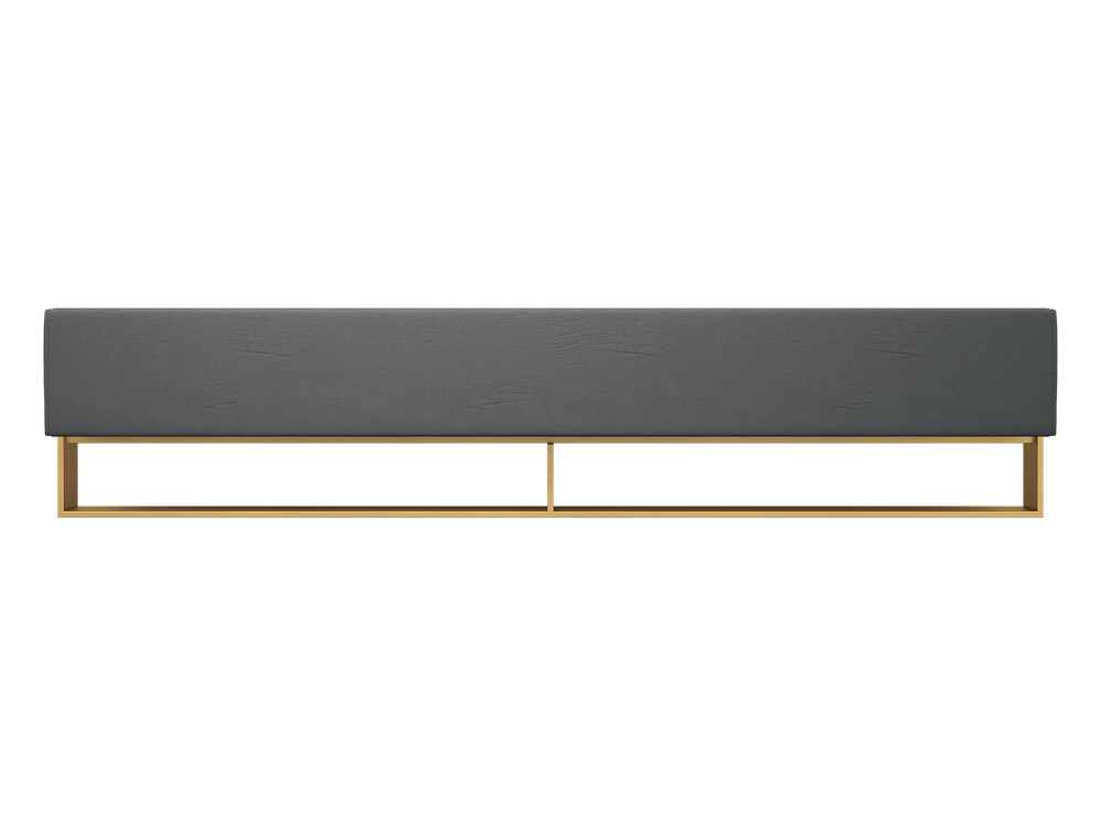 Vant Elevated Platform Bed Burnished Brass - King Size 