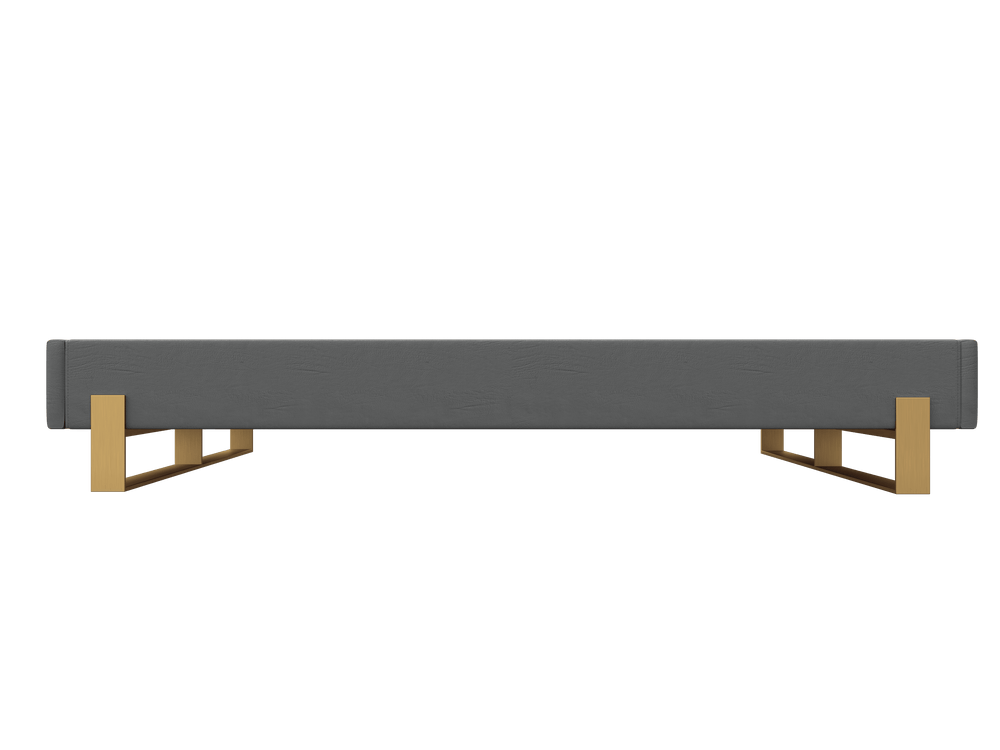 Vant Elevated Platform Bed Burnished Brass - Queen Size 