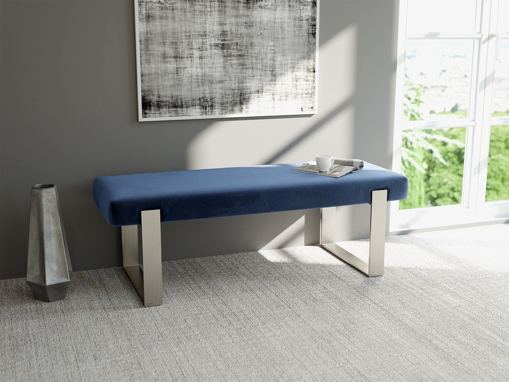 Vant Upholstered Bed Bench Burnished Brass 