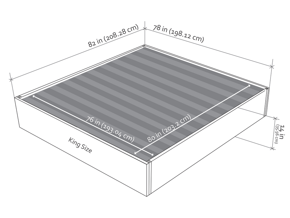 Vant Upholstered Platform Bed - King Size 
