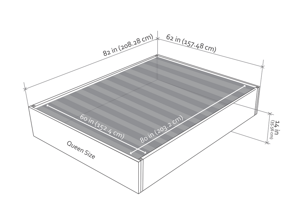 Vant Upholstered Platform Bed - Queen size 