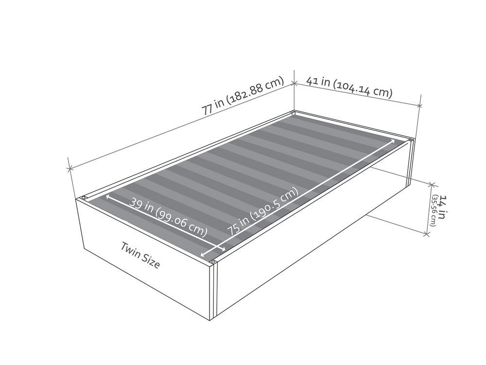 Vant Upholstered Platform Bed - Twin size 
