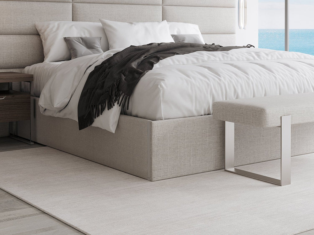 Weave Moondust Grey Vant Upholstered Platform Bed - California King Size 