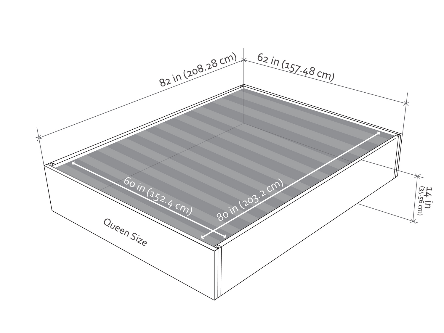 ウッドプラットフォーム　クイーンサイズ Wood Platform Bed in Queen Size | Vant Panels.com – VantPanels.com